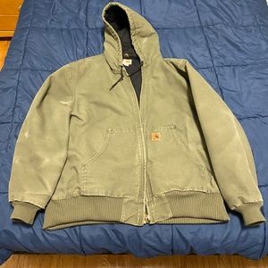 Carhartt Quilted Flannel Lined Sandstone Active Jac